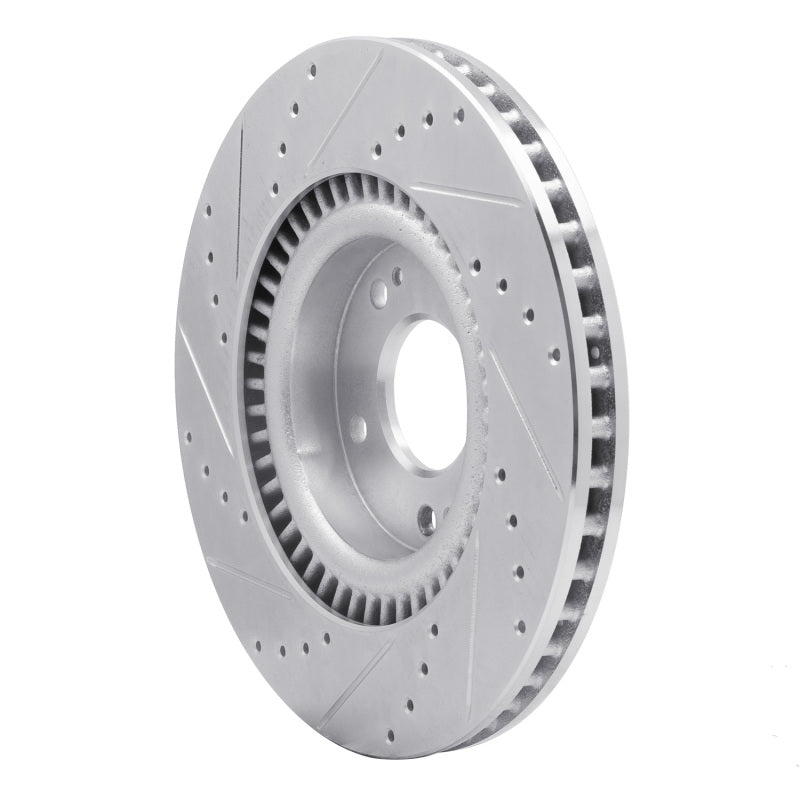 R1 11-25 Hyundai SONATA Front Right Drilled & Slotted Silver Brake Rotor-Brake Rotors - Slot & Drilled-Grocery Getter Performance