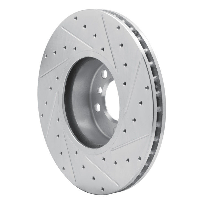 R1 12-21 BMW 228I Front Left Drilled & Slotted Silver Brake Rotor-Brake Rotors - Slot & Drilled-Grocery Getter Performance