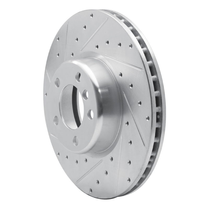 R1 12-21 BMW 228I Front Left Drilled & Slotted Silver Brake Rotor-Brake Rotors - Slot & Drilled-Grocery Getter Performance