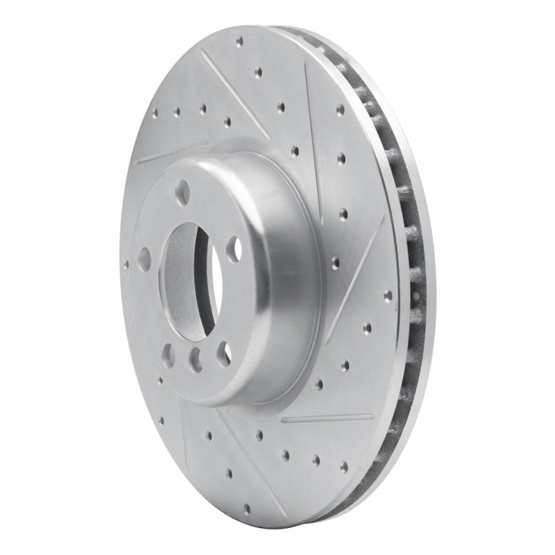R1 12-21 BMW 340I xDrive Front Right Drilled & Slotted Silver Brake Rotor-Brake Rotors - Slot & Drilled-Grocery Getter Performance