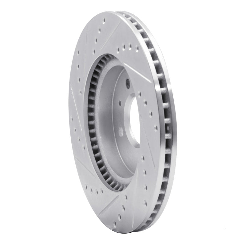 R1 12-23 Hyundai ACCENT Front Right Drilled & Slotted Silver Brake Rotor-Brake Rotors - Slot & Drilled-Grocery Getter Performance