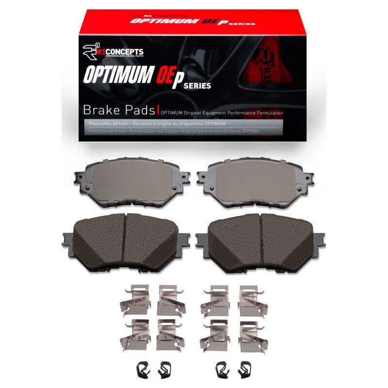R1 14-18 Mazda 3 Front Optimum OE Brake Pads & Hardware Kit-Brake Pads - OE-Grocery Getter Performance