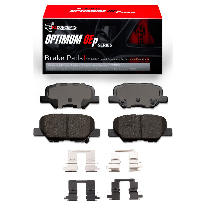 R1 14-18 Mazda 3 Rear Optimum OE Brake Pads & Hardware Kit-Brake Pads - OE-Grocery Getter Performance