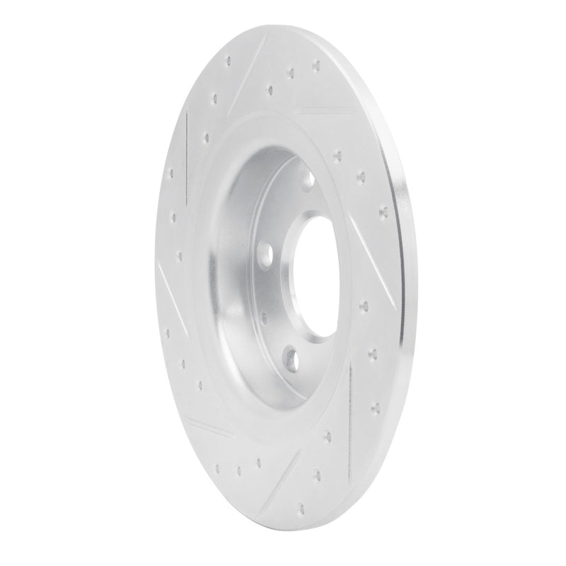 R1 14-21 Mazda 6 Rear Right Drilled & Slotted Silver Brake Rotor-Brake Rotors - Slot & Drilled-Grocery Getter Performance
