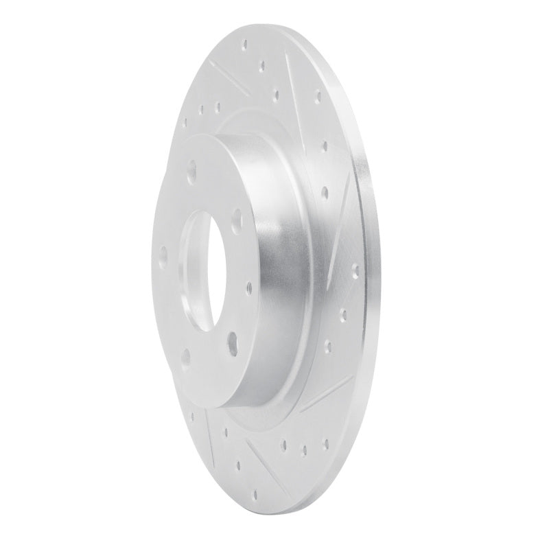 R1 14-21 Mazda 6 Rear Right Drilled & Slotted Silver Brake Rotor-Brake Rotors - Slot & Drilled-Grocery Getter Performance