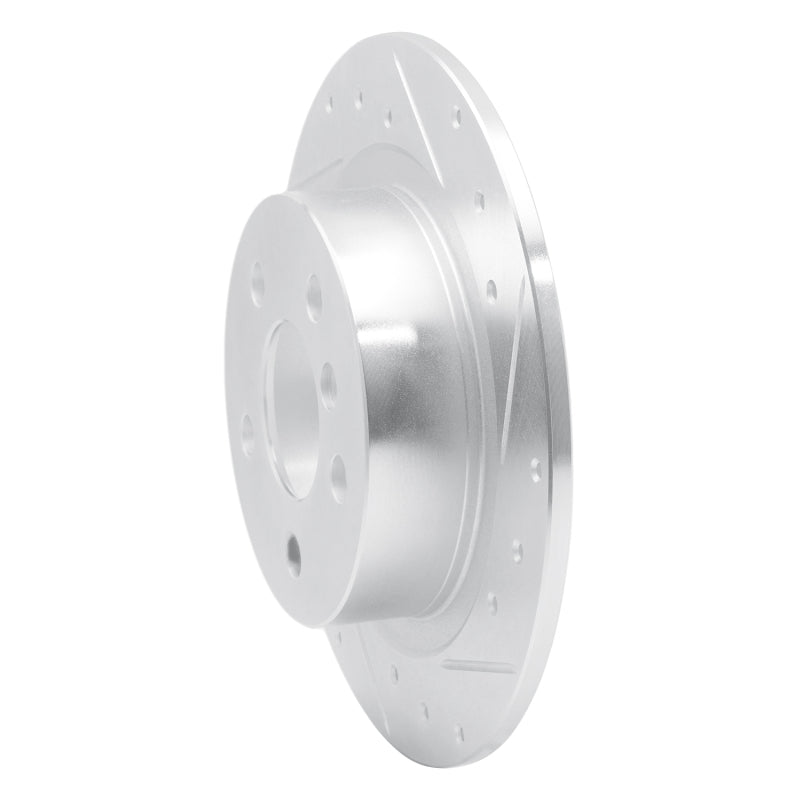 R1 14-25 BMW 220i (Mexico) Rear Right Drilled & Slotted Silver Brake Rotor-Brake Rotors - Slot & Drilled-Grocery Getter Performance