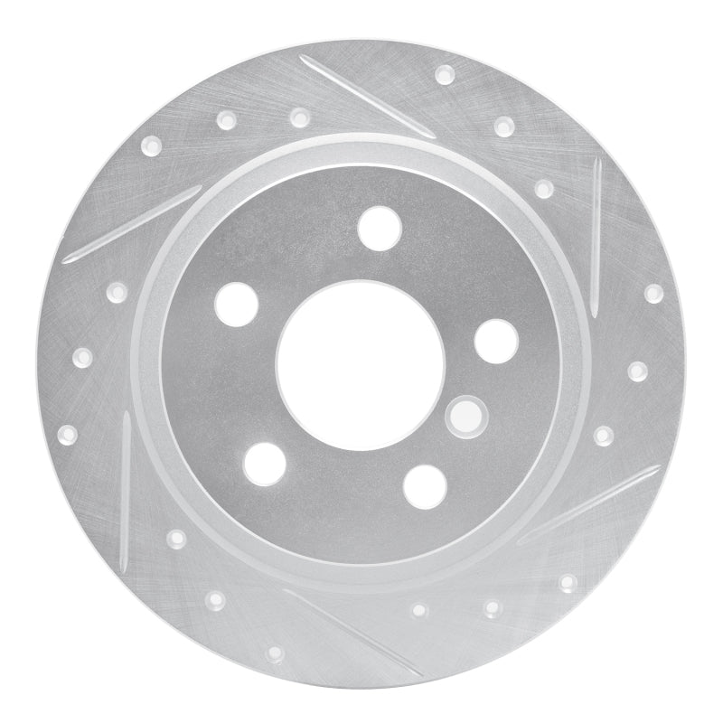 R1 14-25 BMW 220i (Mexico) Rear Right Drilled & Slotted Silver Brake Rotor-Brake Rotors - Slot & Drilled-Grocery Getter Performance