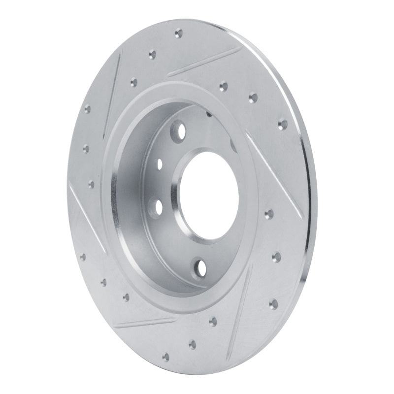 R1 14-25 Mazda 3 Rear Right Drilled & Slotted Silver Brake Rotor-Brake Rotors - Slot & Drilled-Grocery Getter Performance
