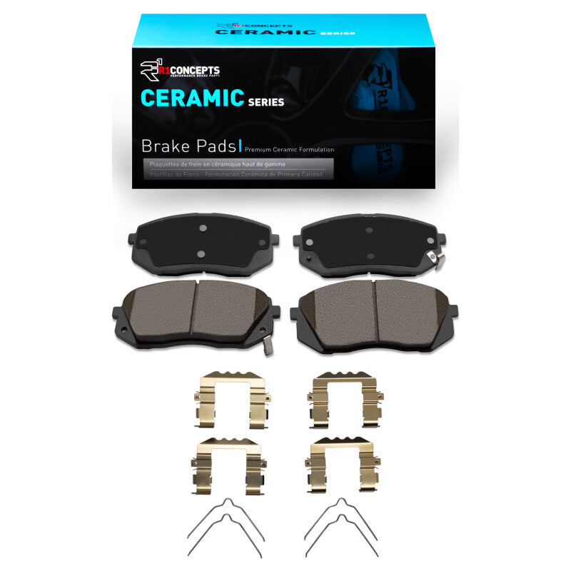 R1 15-15 Hyundai Sonata Front Ceramic Pads & Hardware Kit-Brake Pads - OE-Grocery Getter Performance