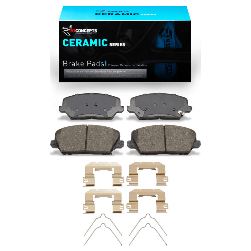 R1 16-17 Hyundai Veloster Front Ceramic Pads & Hardware Kit-Brake Pads - OE-Grocery Getter Performance