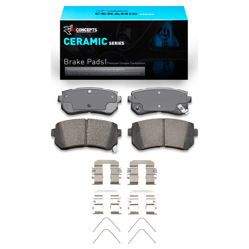 R1 16-20 Hyundai Sonata Rear Ceramic Brake Pads & Hardware Kit-Brake Pads - OE-Grocery Getter Performance