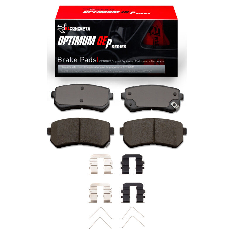 R1 16-20 Hyundai Sonata Rear Optimum OE Brake Pads & Hardware Kit-Brake Pads - OE-Grocery Getter Performance