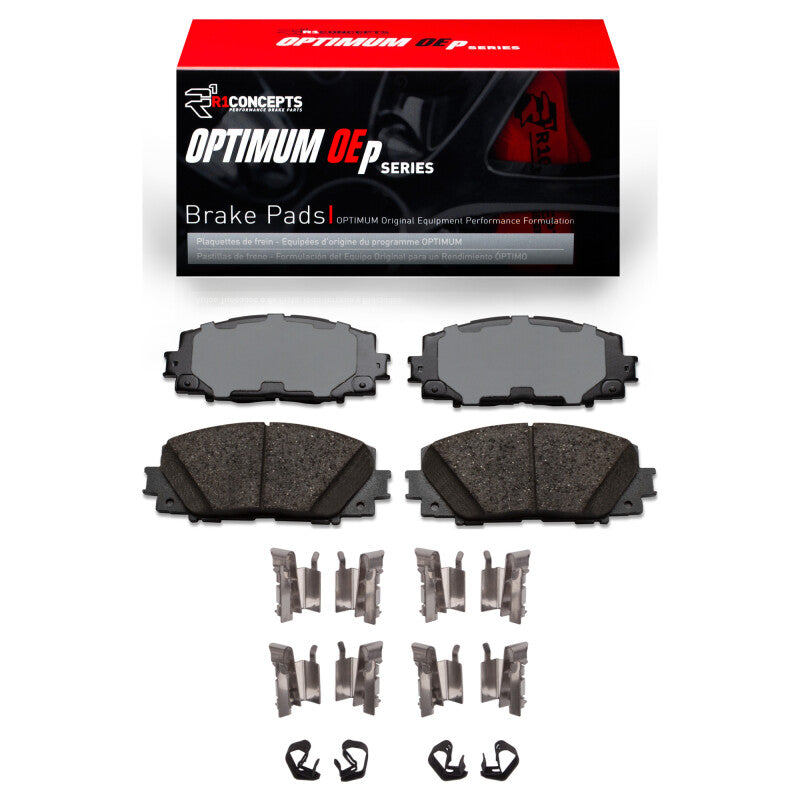 R1 16-22 Toyota Prius Prime Front Optimum OE Brake Pads & Hardware Kit-Brake Pads - OE-Grocery Getter Performance