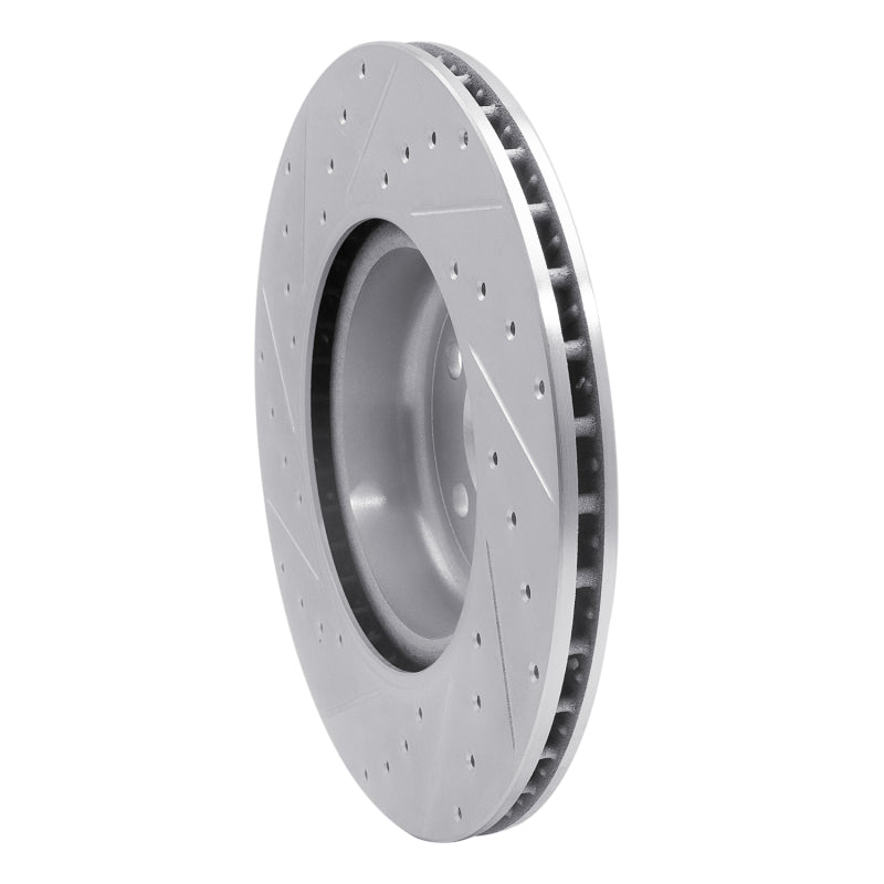 R1 16-25 BMW 330e xDrive Rear Right Drilled & Slotted Silver Brake Rotor-Brake Rotors - Slot & Drilled-Grocery Getter Performance