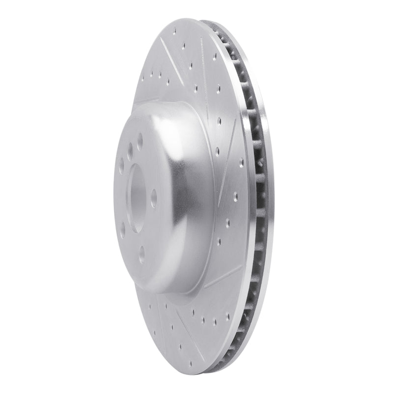 R1 16-25 BMW 330e xDrive Rear Right Drilled & Slotted Silver Brake Rotor-Brake Rotors - Slot & Drilled-Grocery Getter Performance