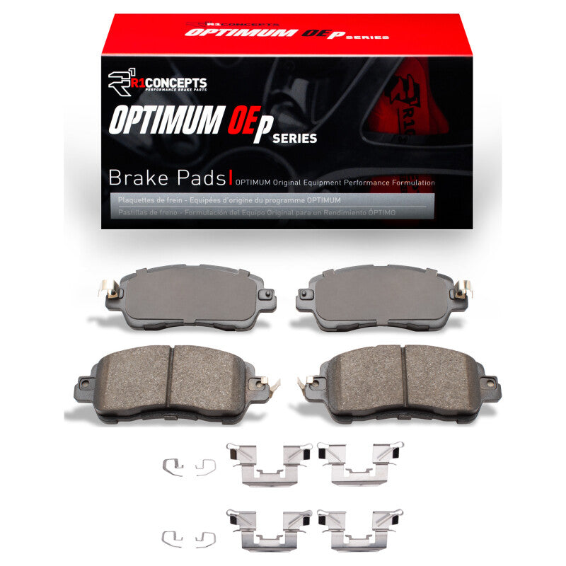 R1 16-25 Mazda 2 (Mexico) Front Optimum OE Brake Pads & Hardware Kit-Brake Pads - OE-Grocery Getter Performance