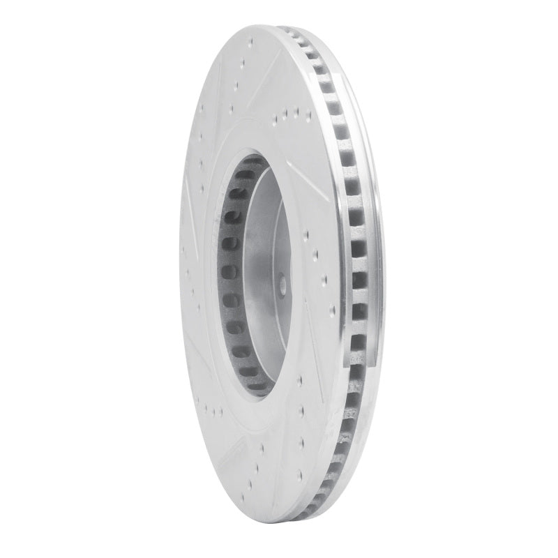 R1 16-25 Mazda 6 Front Right Drilled & Slotted Silver Brake Rotor-Brake Rotors - Slot & Drilled-Grocery Getter Performance