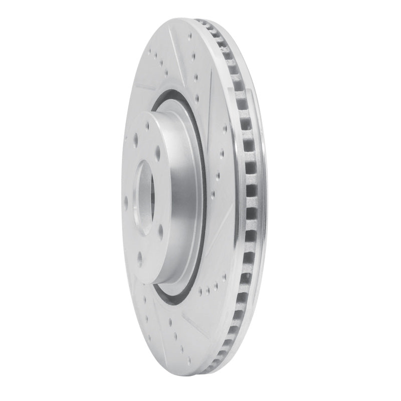 R1 16-25 Mazda 6 Front Right Drilled & Slotted Silver Brake Rotor-Brake Rotors - Slot & Drilled-Grocery Getter Performance