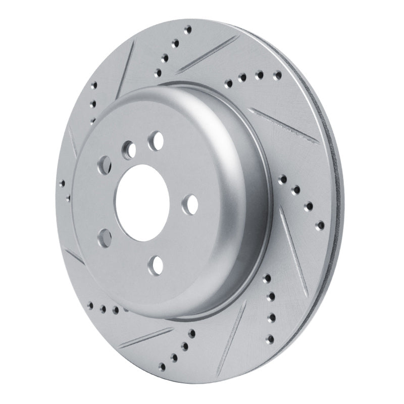 R1 17-25 BMW 230I Right Rear Drilled & Slotted Silver Brake Rotor-Brake Rotors - Slot & Drilled-Grocery Getter Performance