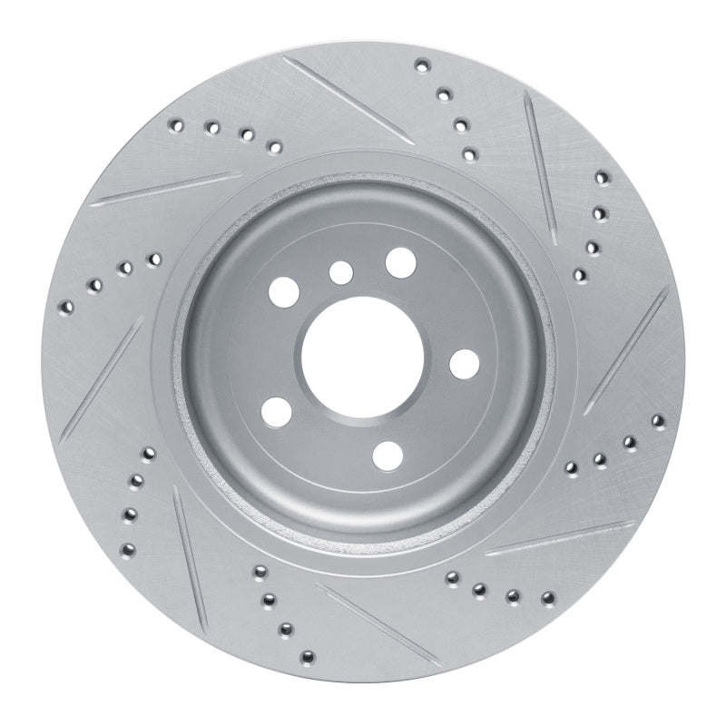 R1 17-25 BMW 230I Right Rear Drilled & Slotted Silver Brake Rotor-Brake Rotors - Slot & Drilled-Grocery Getter Performance