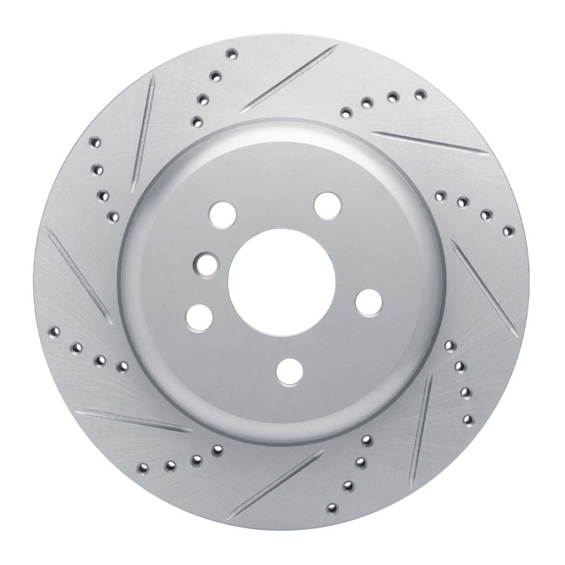 R1 17-25 BMW 230I Right Rear Drilled & Slotted Silver Brake Rotor-Brake Rotors - Slot & Drilled-Grocery Getter Performance
