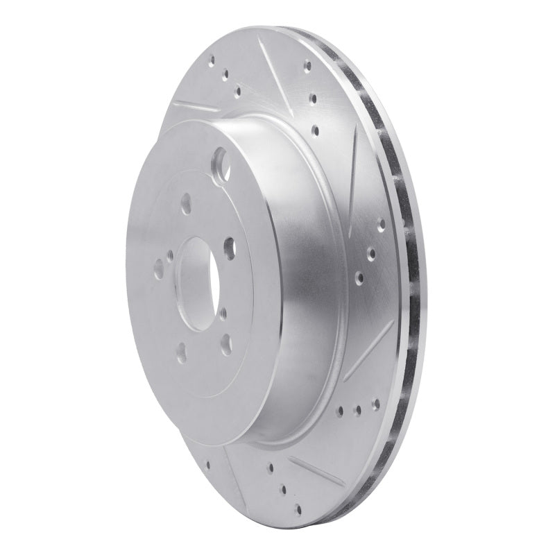 R1 17-25 Subaru BRZ Rear Right Drilled & Slotted Silver Brake Rotor-Brake Rotors - Slot & Drilled-Grocery Getter Performance