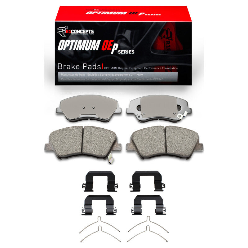 R1 18-23 Hyundai Accent Front Optimum OE Brake Pads & Hardware Kit-Brake Pads - OE-Grocery Getter Performance