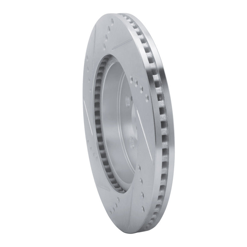 R1 19-25 Toyota Prius Prime Front Right Drilled & Slotted Silver Brake Rotor-Brake Rotors - Slot & Drilled-Grocery Getter Performance