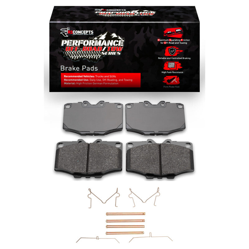 R1 1979-1985 Toyota Pickup Front Performance Off-Road/Tow Brake Pads & Hardware Kit-Brake Pads - Performance-Grocery Getter Performance