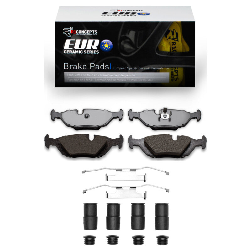 R1 1981-1991 BMW 325E Rear R1 Euro Ceramic Pads & Hardware Kit-Brake Pads - OE-Grocery Getter Performance