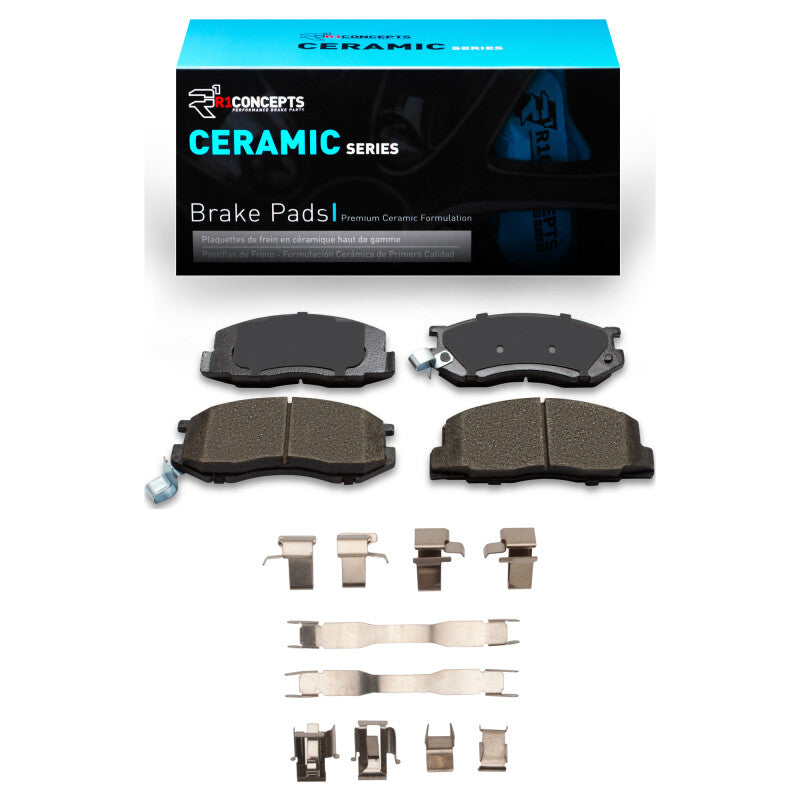 R1 1984-1989 Toyota Van Front R1 Ceramic Pads & Hardware Kit-Brake Pads - OE-Grocery Getter Performance