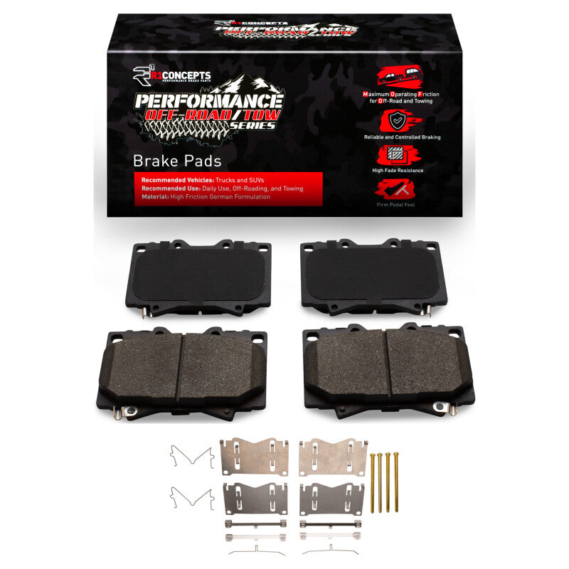 R1 1998-2007 Lexus LX470 Front Performance Off-Road/Tow Brake Pads & Hardware Kit-Brake Pads - Performance-Grocery Getter Performance