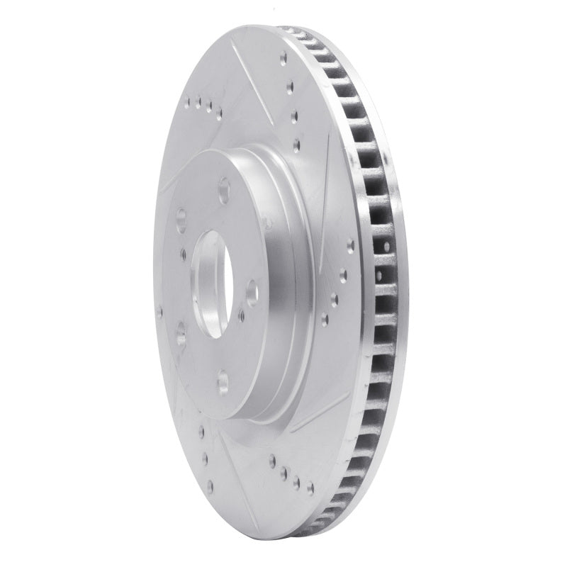 R1 20-25 BMW 750LI xDrive Front Right Drilled & Slotted Silver Brake Rotor-Brake Rotors - Slot & Drilled-Grocery Getter Performance