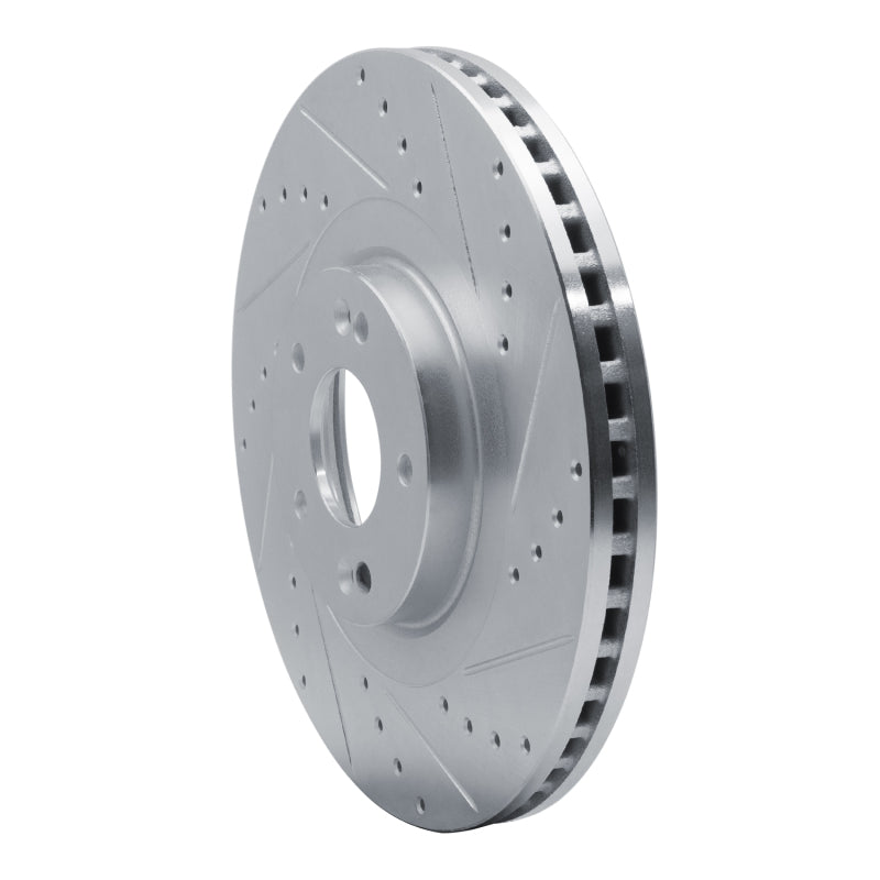 R1 20-25 Hyundai Palisade Front Right Drilled & Slotted Silver Brake Rotor-Brake Rotors - Slot & Drilled-Grocery Getter Performance