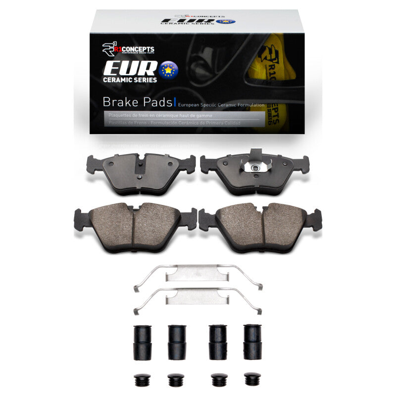 R1 2001-2010 BMW 330I Front R1 Euro Ceramic Pads & Hardware Kit-Brake Pads - OE-Grocery Getter Performance