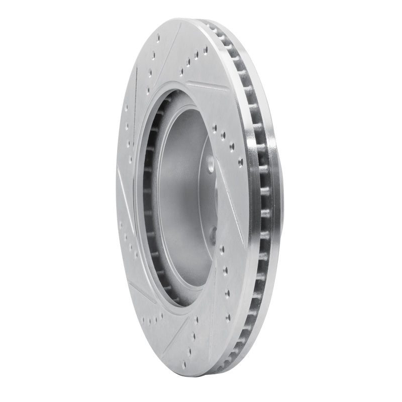 R1 2001-2011 Ford Explorer Sport Front Right Drilled & Slotted Silver Brake Rotor-Brake Rotors - Slot & Drilled-Grocery Getter Performance