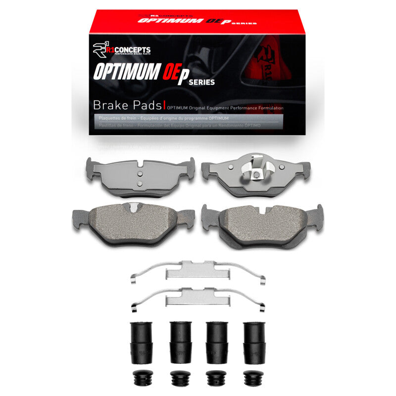 R1 2006-2015 BMW 128I Rear R1 Optimum OE Pads & Hardware Kit-Brake Pads - OE-Grocery Getter Performance