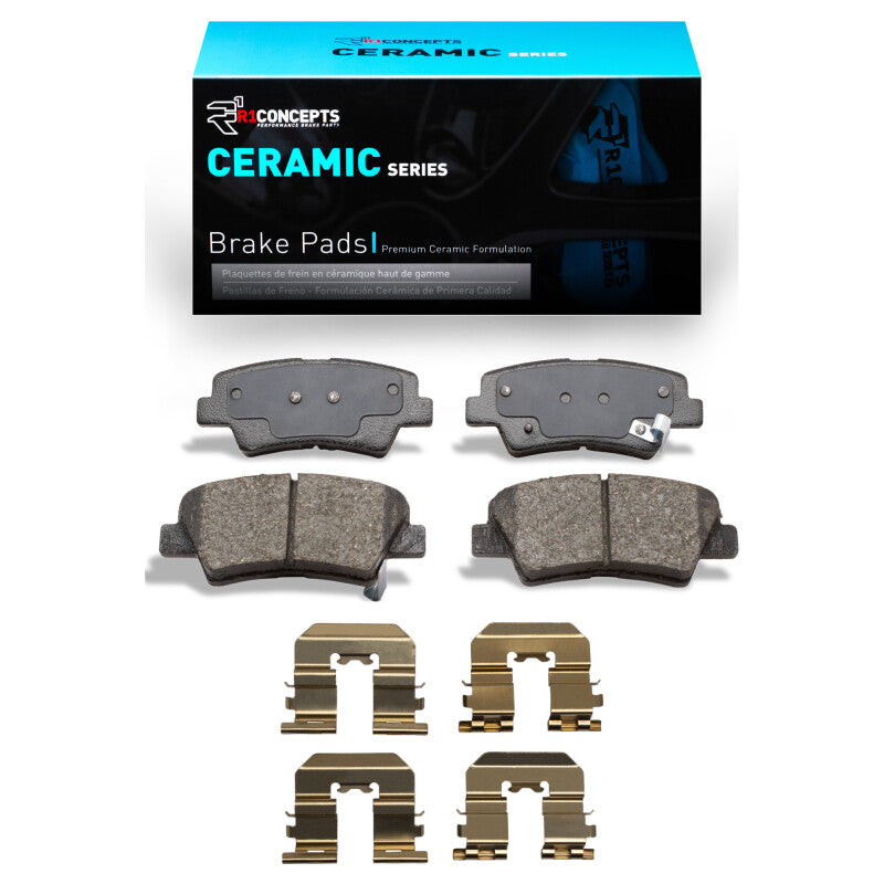 R1 2007-2013 Hyundai Sonata Rear R1 Ceramic Pads & Hardware Kit-Brake Pads - OE-Grocery Getter Performance