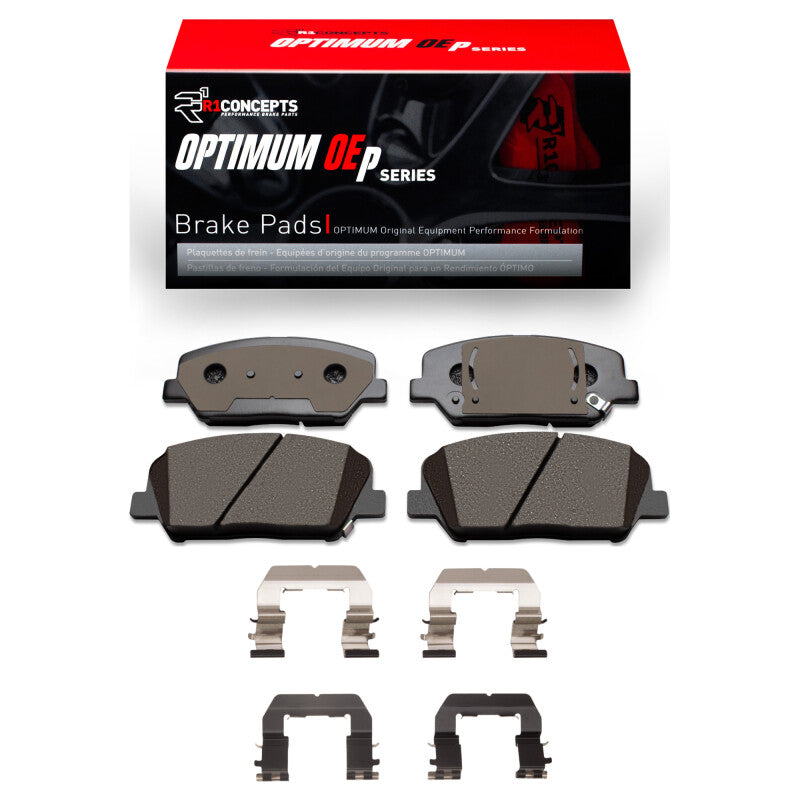 R1 2010-2016 Hyundai Genesis Coupe Front R1 Optimum OE Pads & Hardware Kit-Brake Pads - OE-Grocery Getter Performance