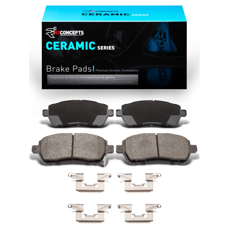 R1 2011-2017 Mazda 2 (USA/Canada) Front R1 Ceramic Pads & Hardware Kit-Brake Pads - OE-Grocery Getter Performance