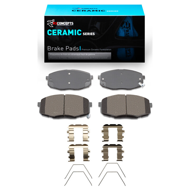 R1 2014-2025 Hyundai Elantra GT Front R1 Ceramic Pads & Hardware Kit-Brake Pads - OE-Grocery Getter Performance