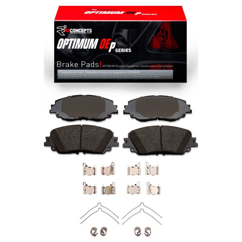 R1 2018-2025 Lexus ES250 Front R1 Optimum OE Pads & Hardware Kit-Brake Pads - OE-Grocery Getter Performance