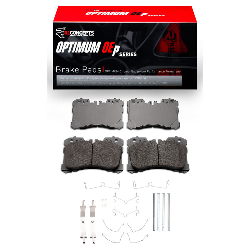 R1 2018-2025 Lexus LS500h Front R1 Optimum OE Pads & Hardware Kit-Brake Pads - OE-Grocery Getter Performance