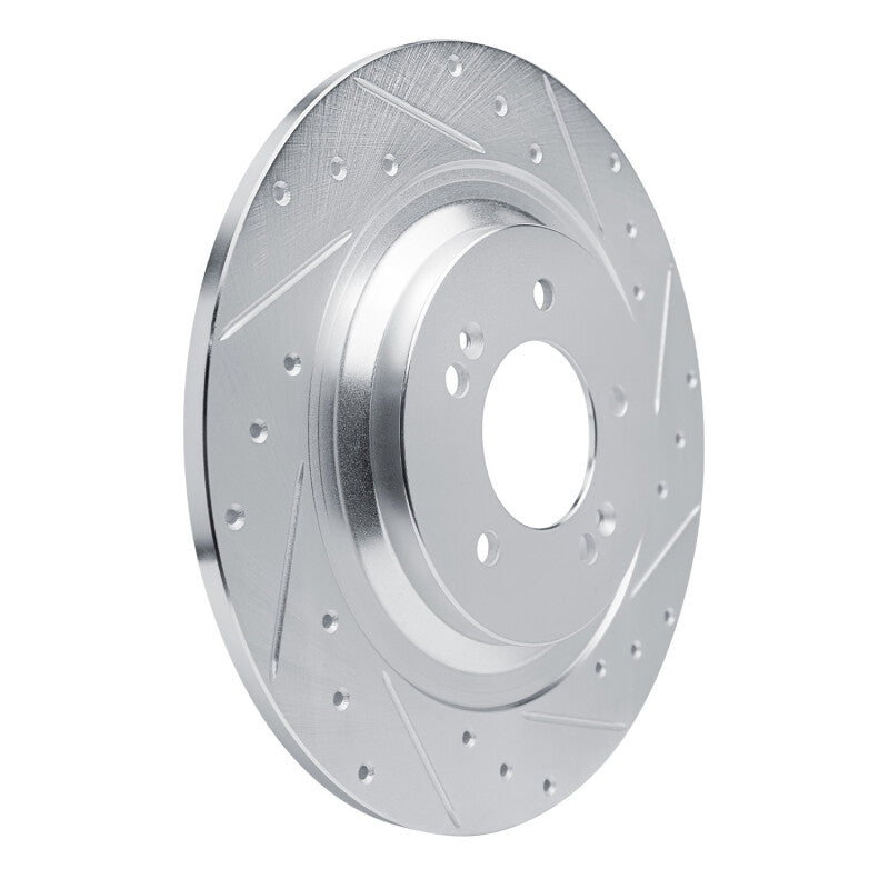 R1 21-25 Hyundai SONATA Rear Right Drilled & Slotted Silver Brake Rotor-Brake Rotors - Slot & Drilled-Grocery Getter Performance