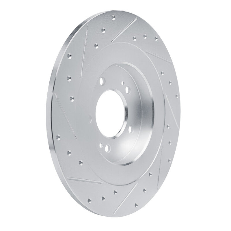 R1 21-25 Hyundai SONATA Rear Right Drilled & Slotted Silver Brake Rotor-Brake Rotors - Slot & Drilled-Grocery Getter Performance