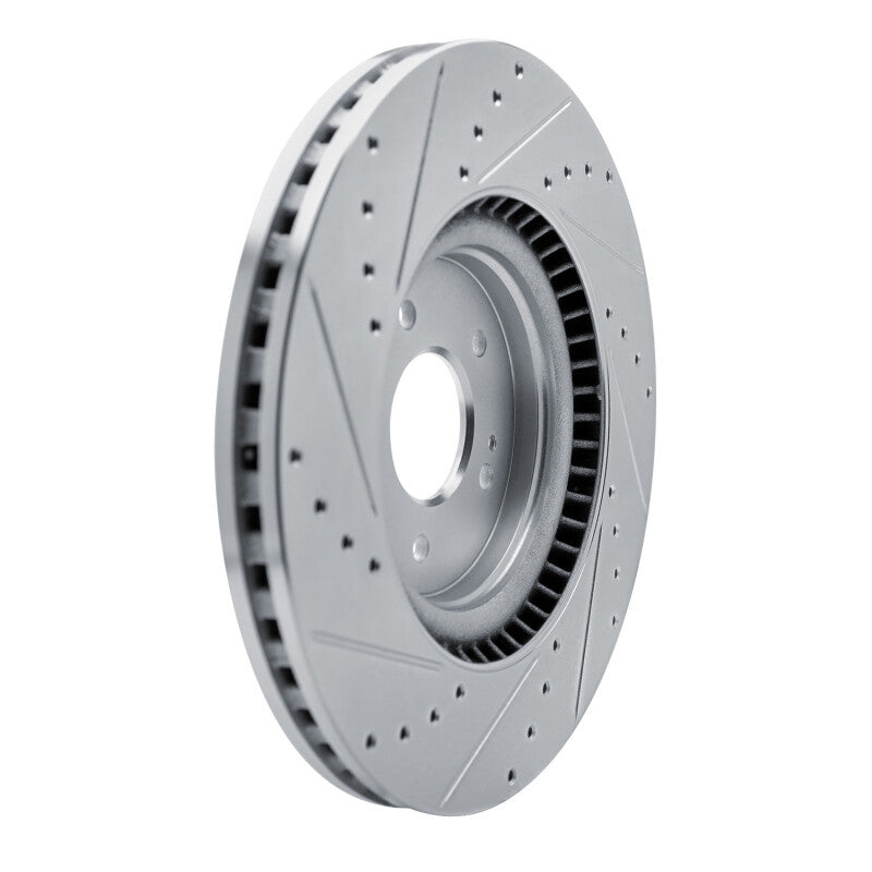 R1 21-26 Hyundai SONATA Front Right Drilled & Slotted Silver Brake Rotor-Brake Rotors - Slot & Drilled-Grocery Getter Performance