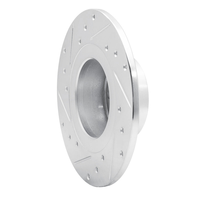 R1 67-76 BMW 1600 Front Right Drilled & Slotted Silver Brake Rotor-Brake Rotors - Slot & Drilled-Grocery Getter Performance