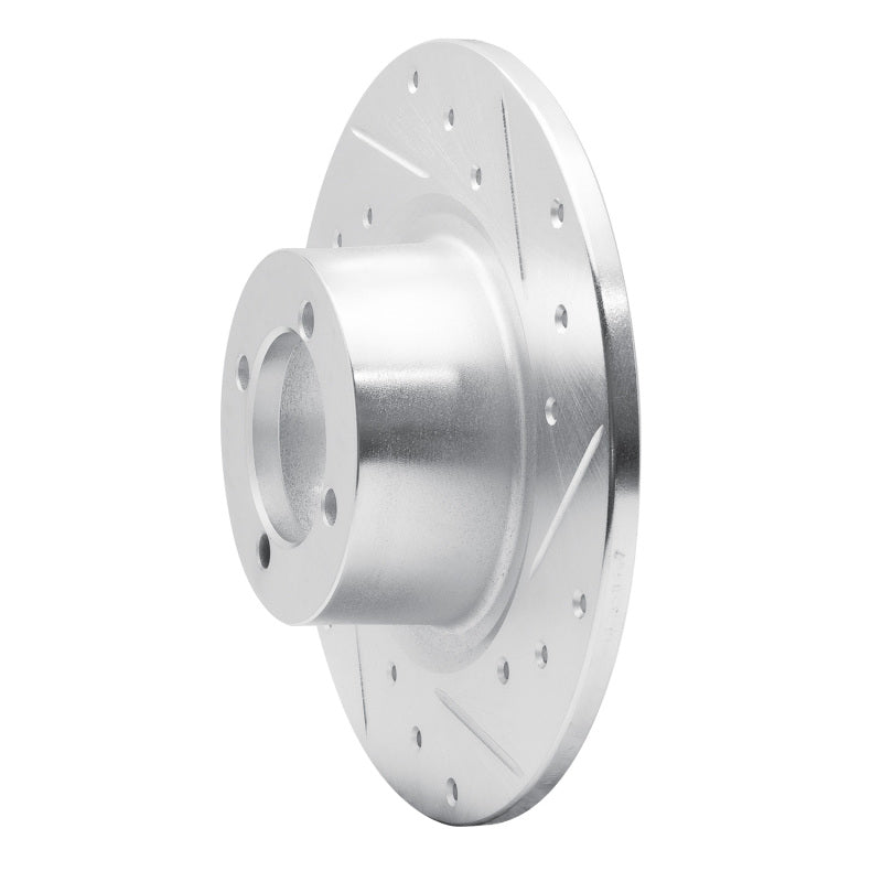 R1 67-76 BMW 1600 Front Right Drilled & Slotted Silver Brake Rotor-Brake Rotors - Slot & Drilled-Grocery Getter Performance