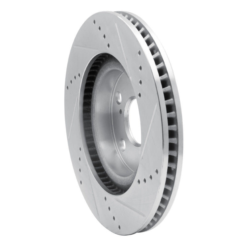 R1 71-74 BMW 3.0CS Front Left Drilled & Slotted Silver Brake Rotor-Brake Rotors - Slot & Drilled-Grocery Getter Performance