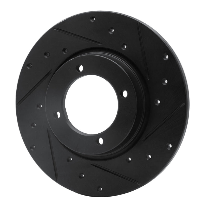 R1 74-84 Ford COURIER (USA/Canada) Front Right Drilled & Slotted Black Brake Rotor-Brake Rotors - Slot & Drilled-Grocery Getter Performance